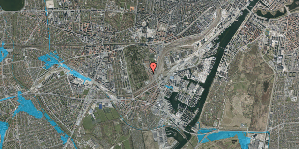 Oversvømmelsesrisiko fra vandløb på H.V. Rolsteds Vej 15, 1. th, 2450 København SV