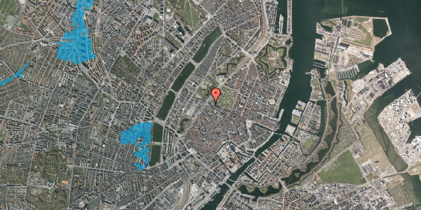 Oversvømmelsesrisiko fra vandløb på Rosenborggade 19, 1. , 1130 København K