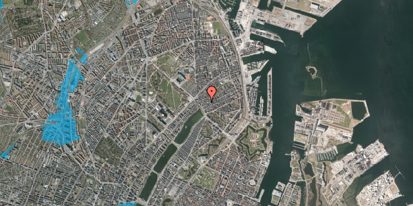Oversvømmelsesrisiko fra vandløb på Rosendalsgade 16, 1. , 2100 København Ø