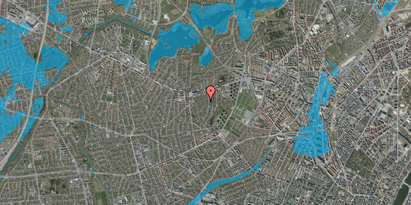 Oversvømmelsesrisiko fra vandløb på Rostgaardsvej 15, 2700 Brønshøj