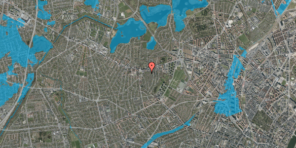 Oversvømmelsesrisiko fra vandløb på Rostgaardsvej 24, 2700 Brønshøj