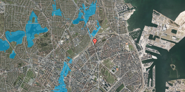 Oversvømmelsesrisiko fra vandløb på Rovsingsgade 3, st. th, 2100 København Ø