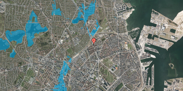Oversvømmelsesrisiko fra vandløb på Rovsingsgade 7, 3. tv, 2100 København Ø
