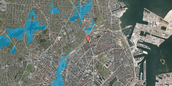 Oversvømmelsesrisiko fra vandløb på Rovsingsgade 13, 2. th, 2100 København Ø
