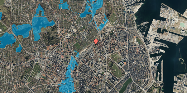 Oversvømmelsesrisiko fra vandløb på Rovsingsgade 55, st. tv, 2200 København N