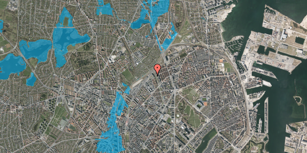 Oversvømmelsesrisiko fra vandløb på Rovsingsgade 55, 2. tv, 2200 København N