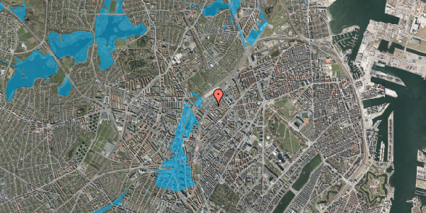 Oversvømmelsesrisiko fra vandløb på Rovsingsgade 95, st. tv, 2200 København N