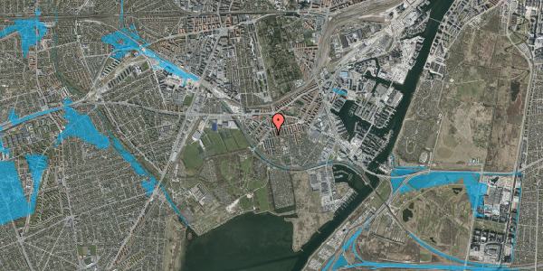 Oversvømmelsesrisiko fra vandløb på Rubinsteinsvej 26, 2. tv, 2450 København SV