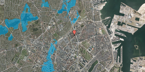 Oversvømmelsesrisiko fra vandløb på Rudolph Berghs Gade 26, 2100 København Ø