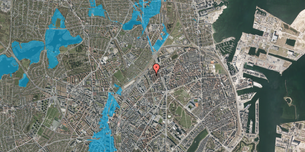 Oversvømmelsesrisiko fra vandløb på Rudolph Berghs Gade 47, st. , 2100 København Ø