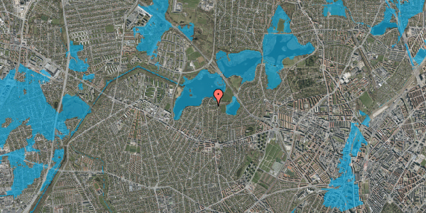 Oversvømmelsesrisiko fra vandløb på Rugvej 9, 2700 Brønshøj