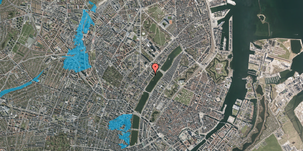 Oversvømmelsesrisiko fra vandløb på Ryesgade 16, 1. 122, 2200 København N
