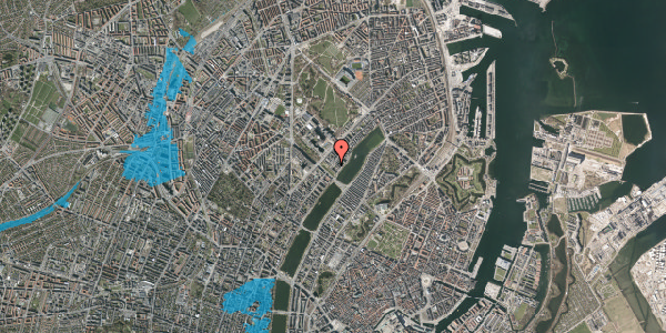 Oversvømmelsesrisiko fra vandløb på Ryesgade 46, 2. th, 2100 København Ø