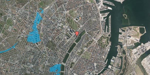 Oversvømmelsesrisiko fra vandløb på Ryesgade 56A, 4. tv, 2100 København Ø