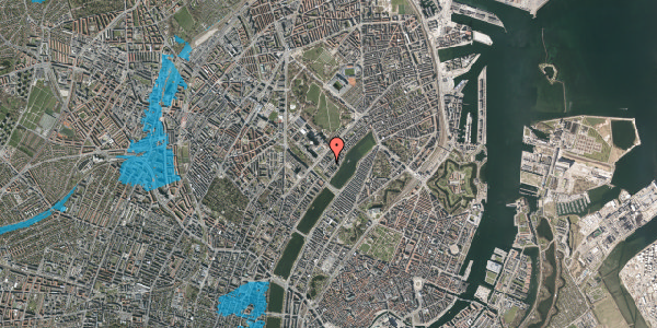 Oversvømmelsesrisiko fra vandløb på Ryesgade 57A, 3. , 2100 København Ø