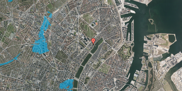 Oversvømmelsesrisiko fra vandløb på Ryesgade 63, 1. th, 2100 København Ø