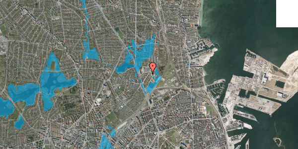 Oversvømmelsesrisiko fra vandløb på Ryparken 100, 1. tv, 2100 København Ø