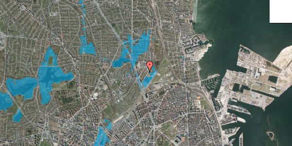 Oversvømmelsesrisiko fra vandløb på Ryparken 114, 2. tv, 2100 København Ø