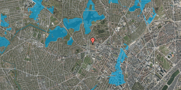 Oversvømmelsesrisiko fra vandløb på Rytterbakken 11, 1. tv, 2400 København NV