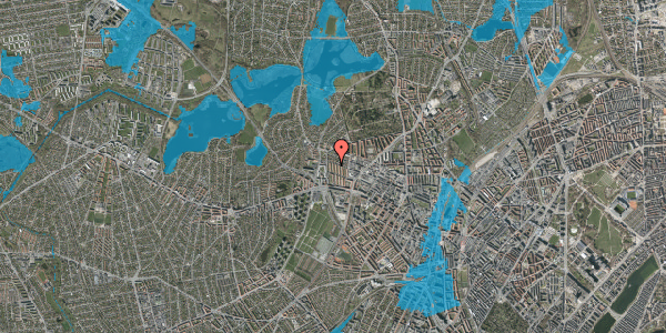 Oversvømmelsesrisiko fra vandløb på Rytterbakken 14, 1. th, 2400 København NV