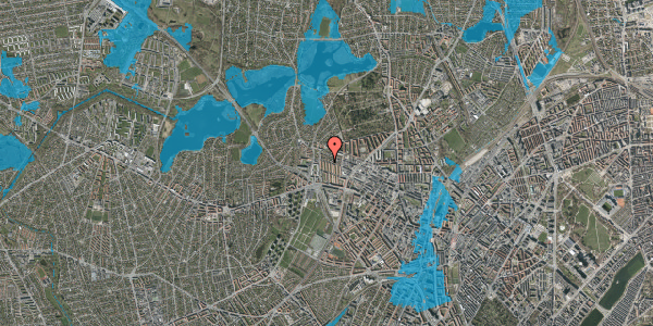 Oversvømmelsesrisiko fra vandløb på Rytterbakken 18, 2. th, 2400 København NV