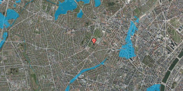Oversvømmelsesrisiko fra vandløb på Rødkildevej 40, 2400 København NV