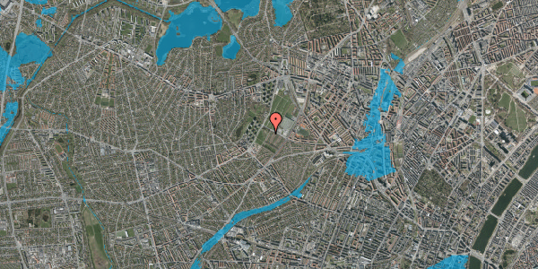 Oversvømmelsesrisiko fra vandløb på Rødkildevej 64, 2400 København NV