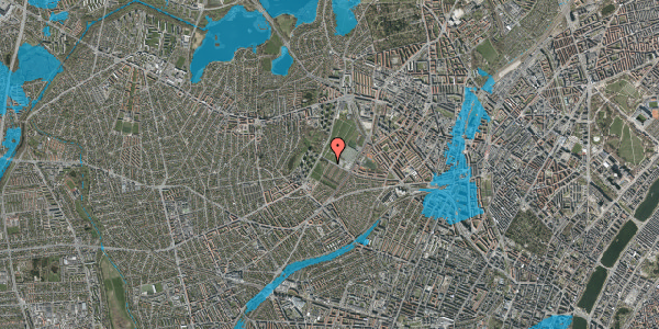 Oversvømmelsesrisiko fra vandløb på Rødkildevej 72, 2400 København NV