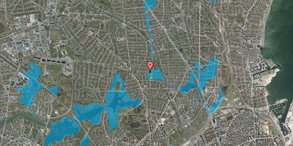 Oversvømmelsesrisiko fra vandløb på Rødkløvervej 22, 2400 København NV
