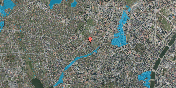 Oversvømmelsesrisiko fra vandløb på Rønnebærvej 9, 3. mf, 2400 København NV