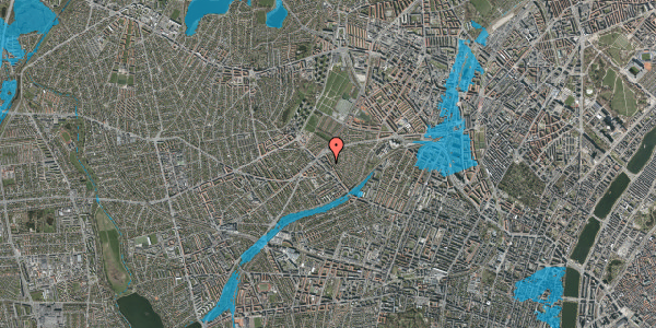 Oversvømmelsesrisiko fra vandløb på Rønnebærvej 11, 4. th, 2400 København NV
