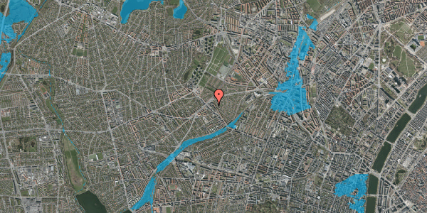 Oversvømmelsesrisiko fra vandløb på Rønnebærvej 13, 2. tv, 2400 København NV
