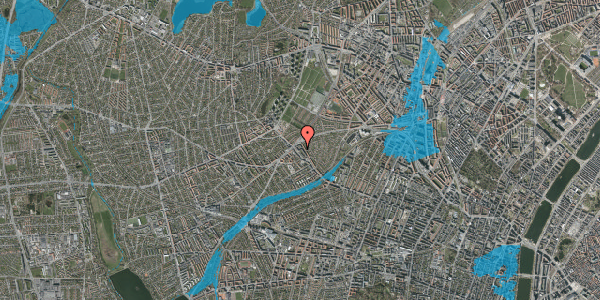 Oversvømmelsesrisiko fra vandløb på Rønnebærvej 17, 3. tv, 2400 København NV