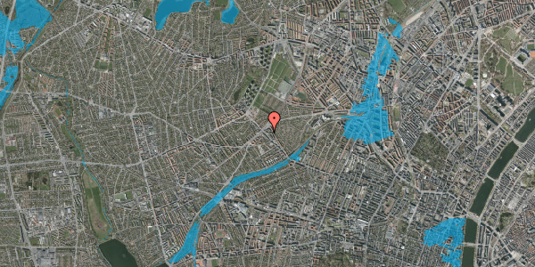 Oversvømmelsesrisiko fra vandløb på Rønnebærvej 21, 2. th, 2400 København NV
