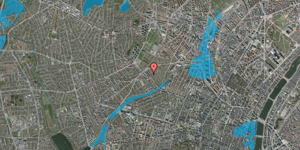 Oversvømmelsesrisiko fra vandløb på Rønnebærvej 24, 2. th, 2400 København NV