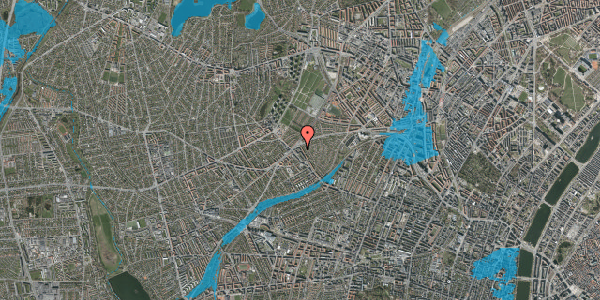 Oversvømmelsesrisiko fra vandløb på Rønnebærvej 29, st. tv, 2400 København NV