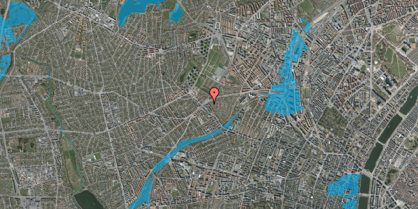 Oversvømmelsesrisiko fra vandløb på Rønnebærvej 40, 1. tv, 2400 København NV