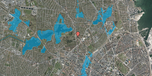 Oversvømmelsesrisiko fra vandløb på Rønningsvej 3, 1. tv, 2400 København NV