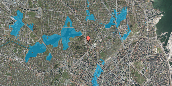Oversvømmelsesrisiko fra vandløb på Rønningsvej 9, 2. tv, 2400 København NV