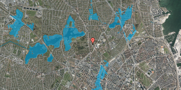 Oversvømmelsesrisiko fra vandløb på Rønningsvej 10, 3. , 2400 København NV