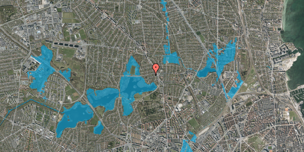 Oversvømmelsesrisiko fra vandløb på Rørmosevej 12, 2400 København NV