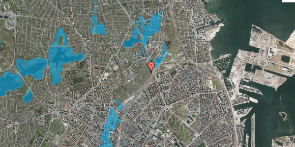 Oversvømmelsesrisiko fra vandløb på Rørsøstien 56, 2100 København Ø