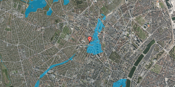 Oversvømmelsesrisiko fra vandløb på Rørsangervej 2, 2. th, 2400 København NV