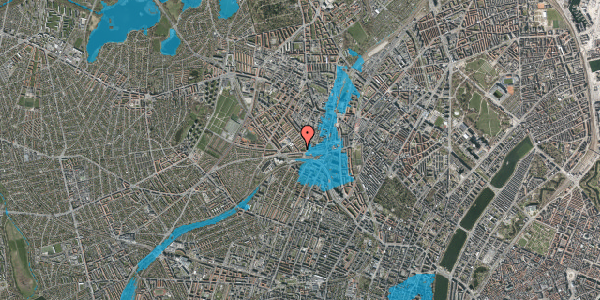 Oversvømmelsesrisiko fra vandløb på Rørsangervej 4, st. tv, 2400 København NV