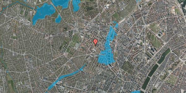 Oversvømmelsesrisiko fra vandløb på Rørsangervej 35, 3. th, 2400 København NV