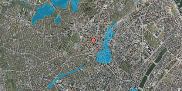 Oversvømmelsesrisiko fra vandløb på Rørsangervej 41, 1. tv, 2400 København NV