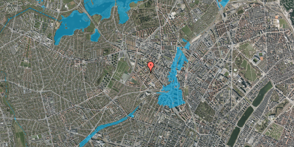 Oversvømmelsesrisiko fra vandløb på Rørsangervej 60, 1. th, 2400 København NV
