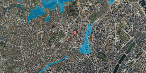 Oversvømmelsesrisiko fra vandløb på Rørsangervej 70, 1. th, 2400 København NV