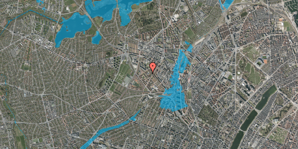 Oversvømmelsesrisiko fra vandløb på Rørsangervej 70, 1. tv, 2400 København NV