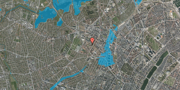 Oversvømmelsesrisiko fra vandløb på Rørsangervej 73, 3. , 2400 København NV